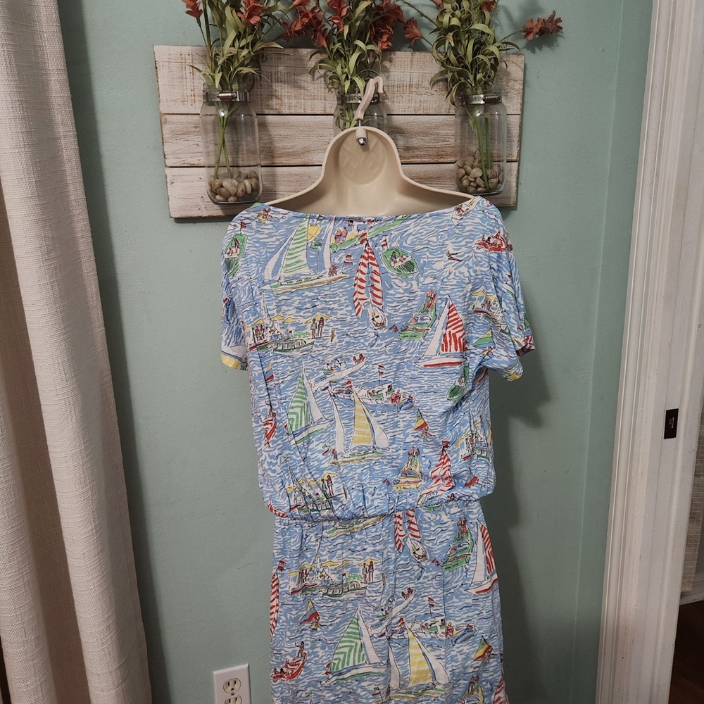 Lilly Pulitzer Multicolor Sailboat Mini Dress